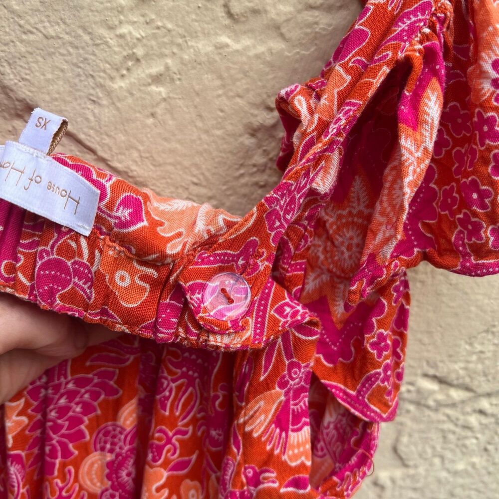 Maxi Dress house of Harlow 1960 Sz XS print resortwear boho bohemian - Picture 5 of 9